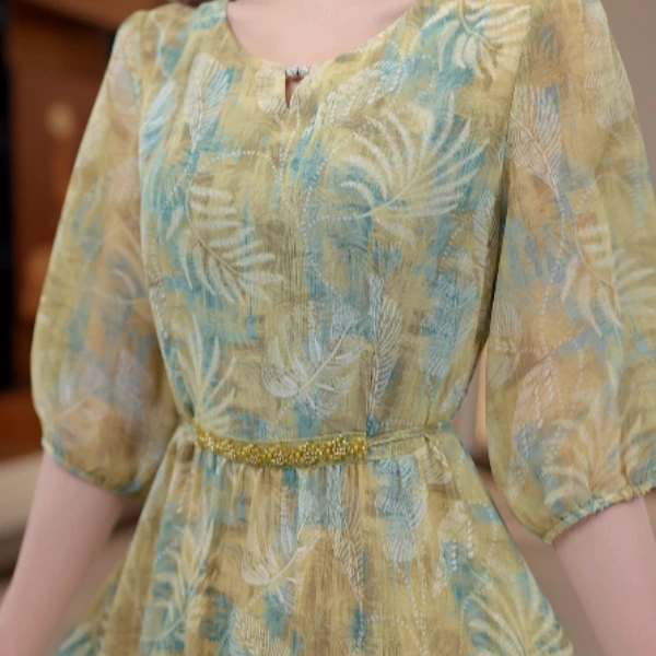 刘七七【海边度假风】气质显瘦修身连衣裙W52A37055