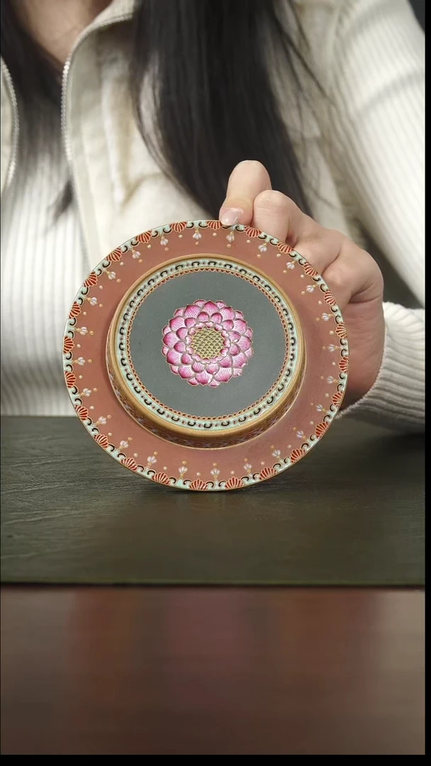 侯峰紫砂壶承珐琅彩