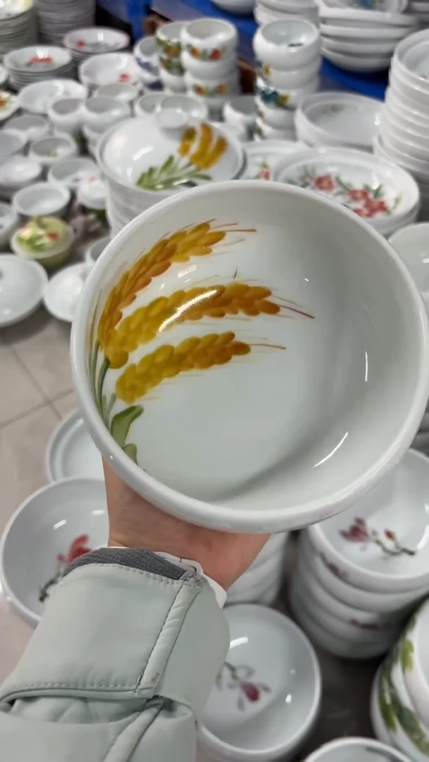 瓷片景德镇高温陶瓷食品级手绘釉中彩-大窝窝碗