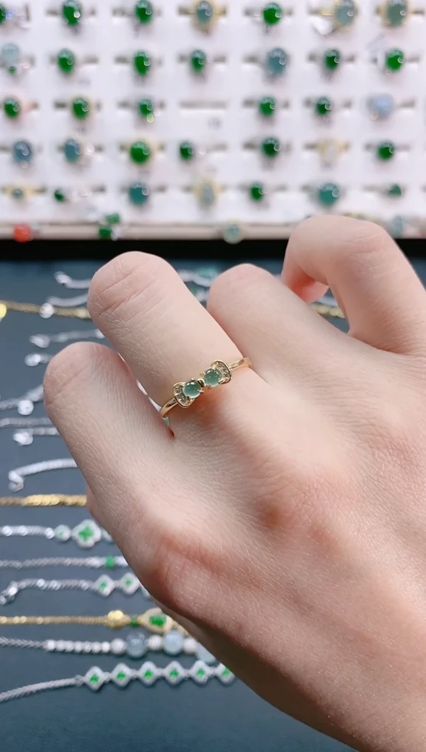 【闪购商品】翡翠戒指银S925镶嵌天然翡翠