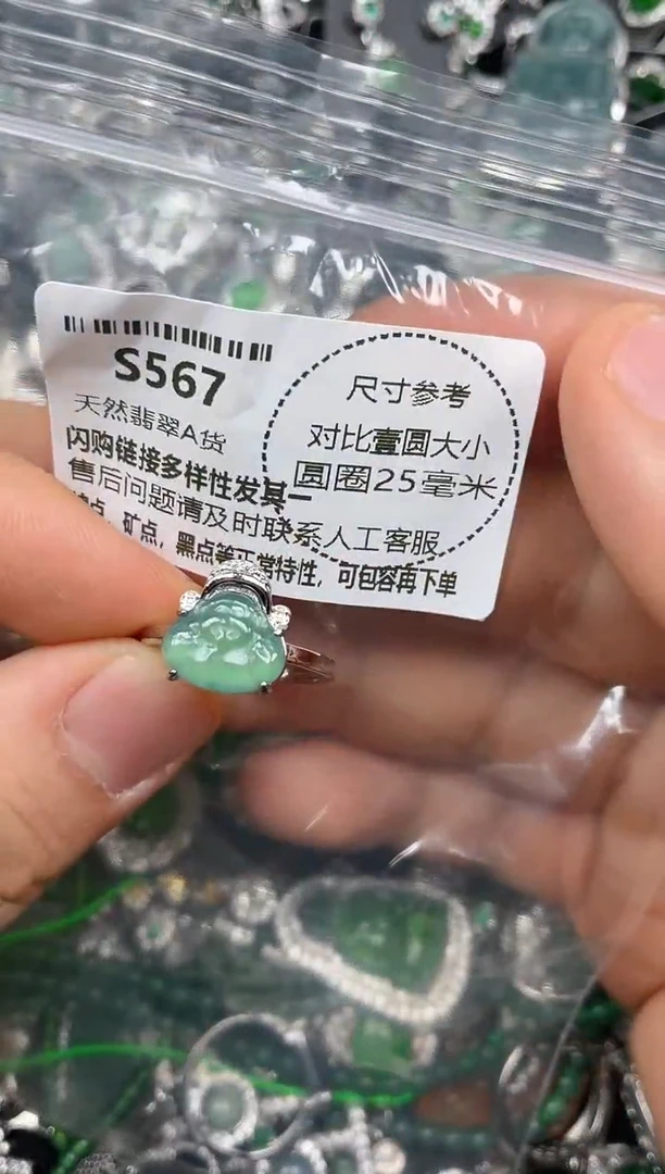 颈饰未镶嵌翡翠S567戒指