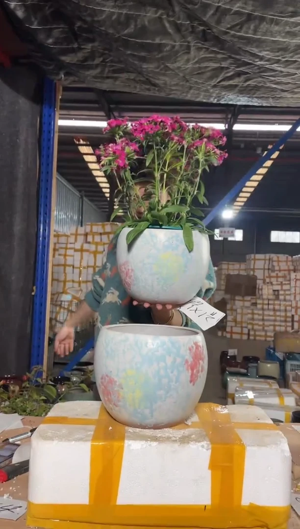 紫砂花盆宜兴紫砂粗陶花盆21-19