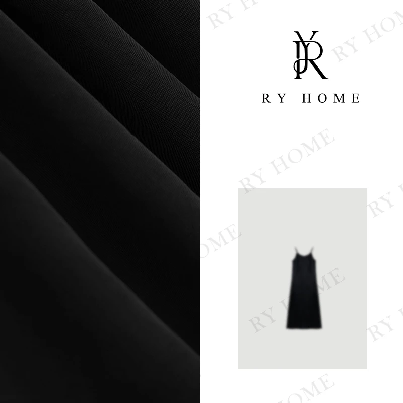 【容雨RYHOME】“巴黎夜雨”100%醋酸＋夏季时尚气质吊带长裙24L1294