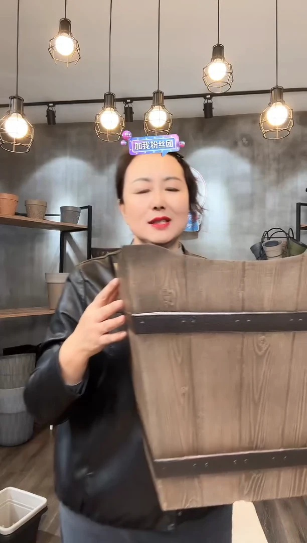 【闪购商品】塑料12寸松木木桶浅色 4只