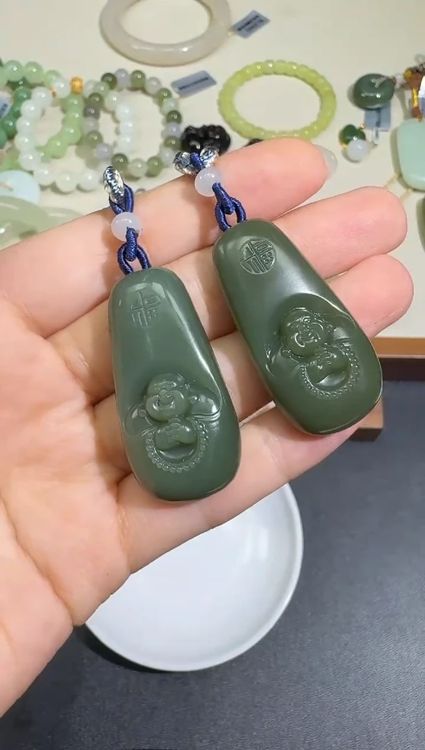 和田玉未镶嵌颈饰X0714-693-321多样性一件
