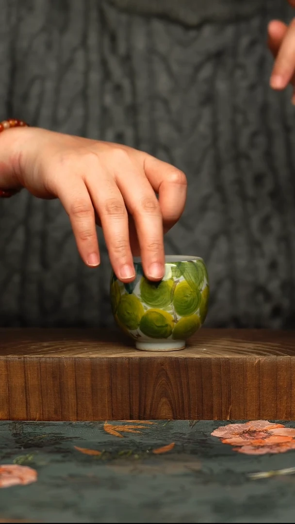 杯釉下彩手工手绘同款陶器