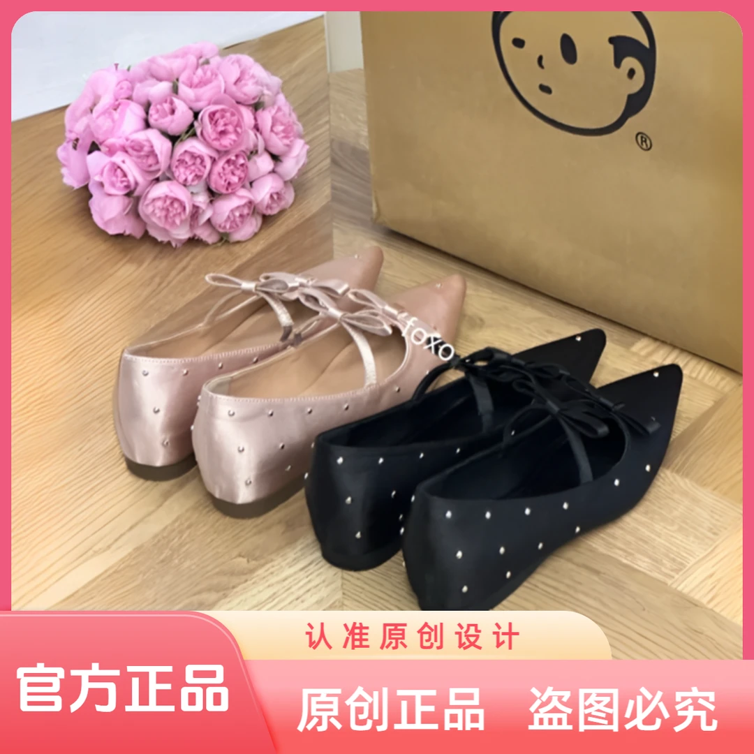 晚风内增高5cm尖头水钻缎面玛丽珍百搭浅口仙女内增高女鞋单鞋