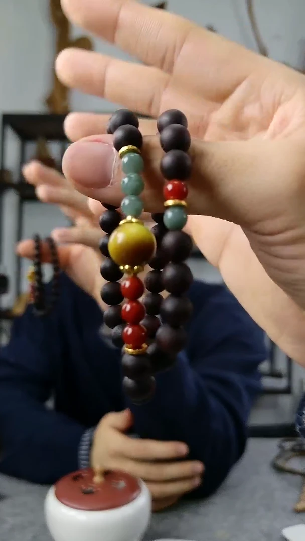 木质手串降真香5A双圈0.8