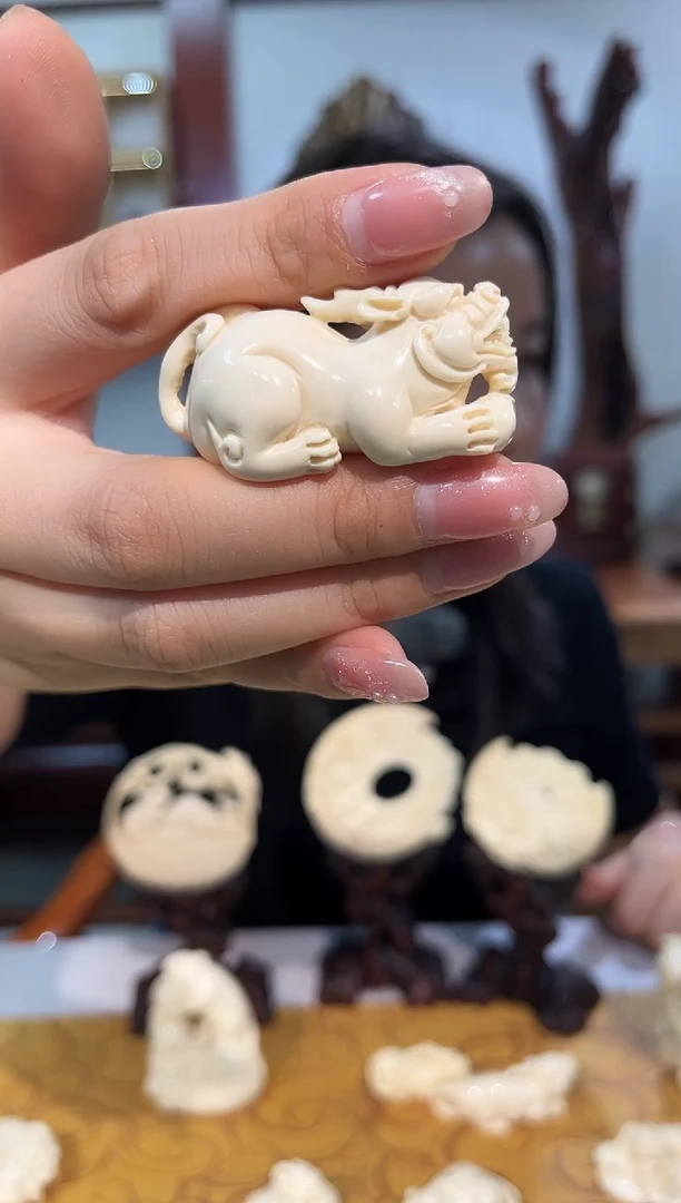 把件猛犸象牙元*菜040【高品级】猛犸立体貔貅20g