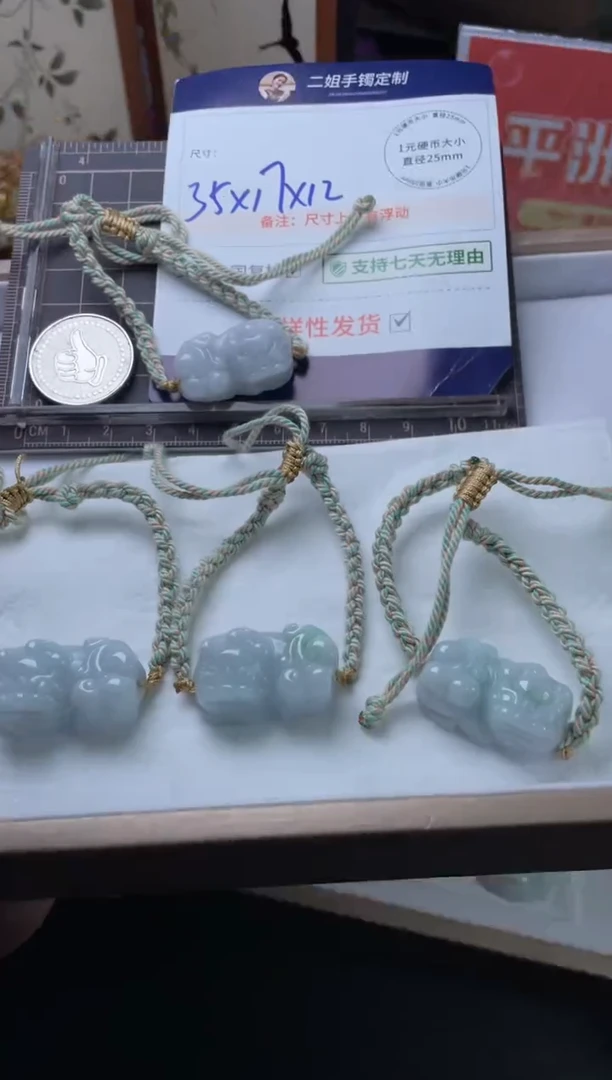 翡翠挂件未镶嵌貔貅1/多样性发其一配绳@CP