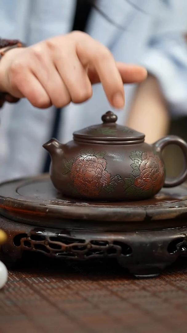 茶壶紫砂宜兴紫砂岁颐传砂原矿全手12