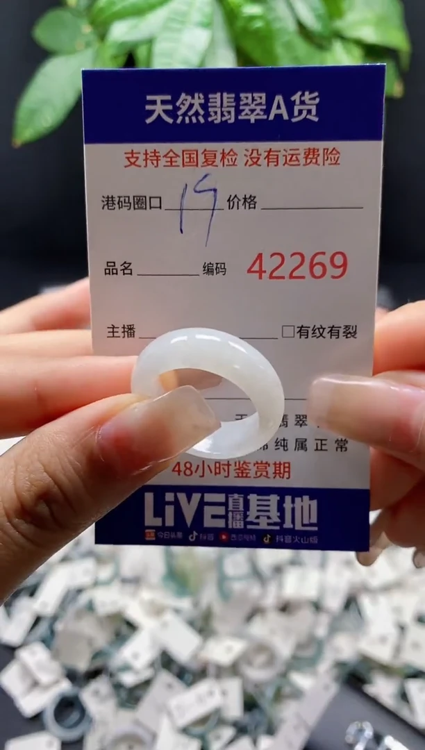 翡翠戒指未镶嵌天然翡翠戒圈2269