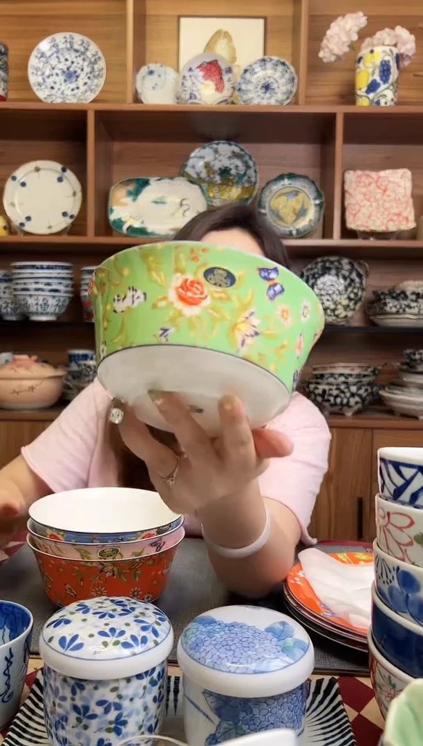 瓷片小屋花园系列温莎 面碗 绿