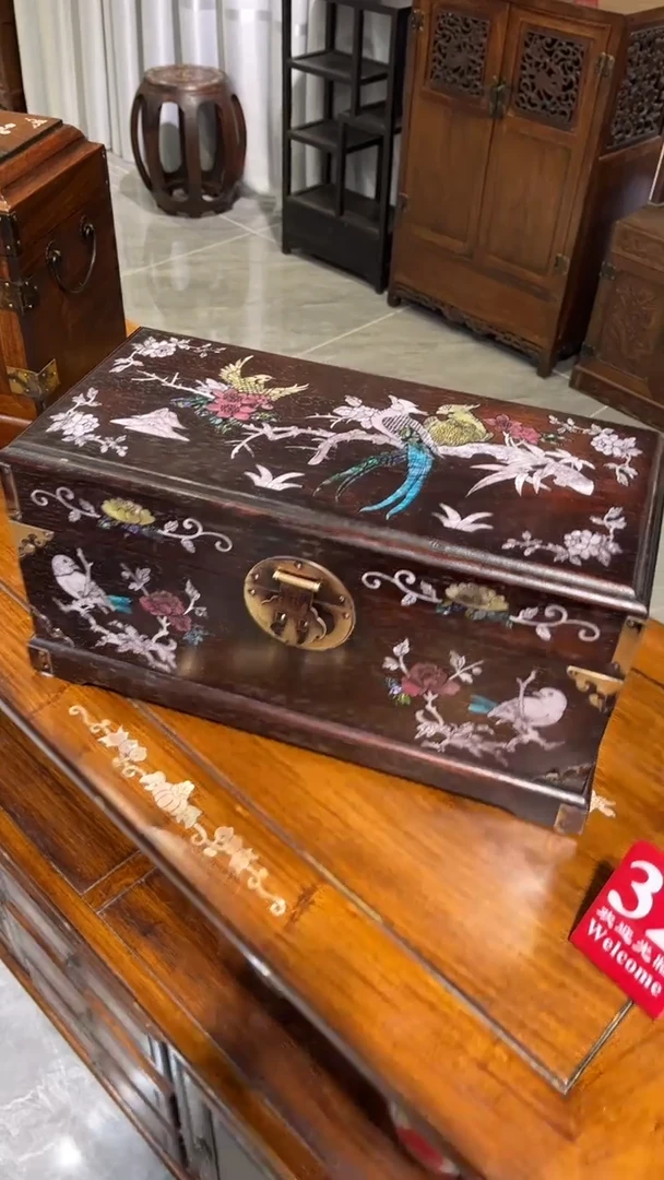 木鸟踏花枝收纳箱