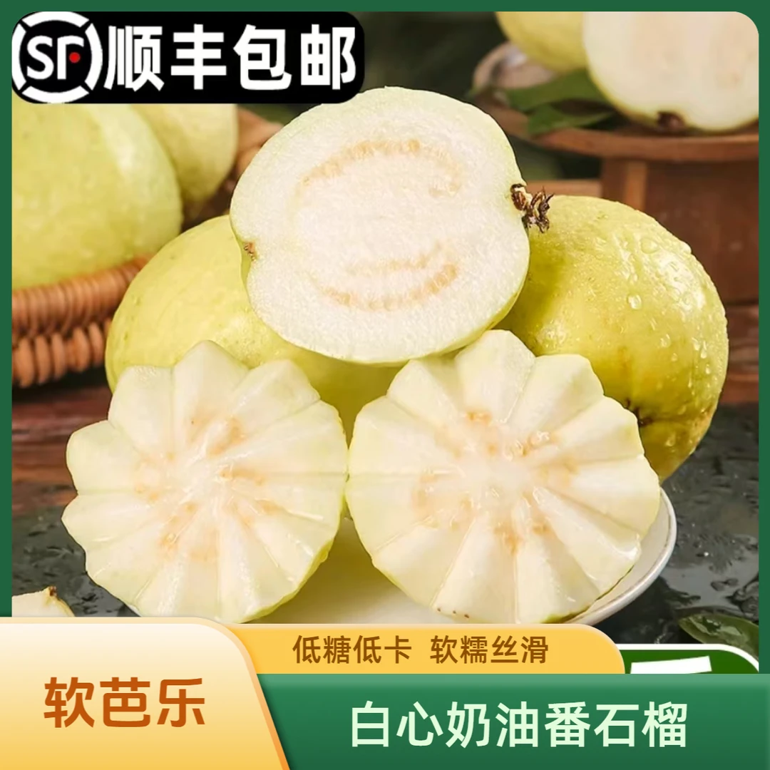 【新疆包邮】白心奶油芭乐番石榴低糖树熟净重1.5公斤左右当季新鲜