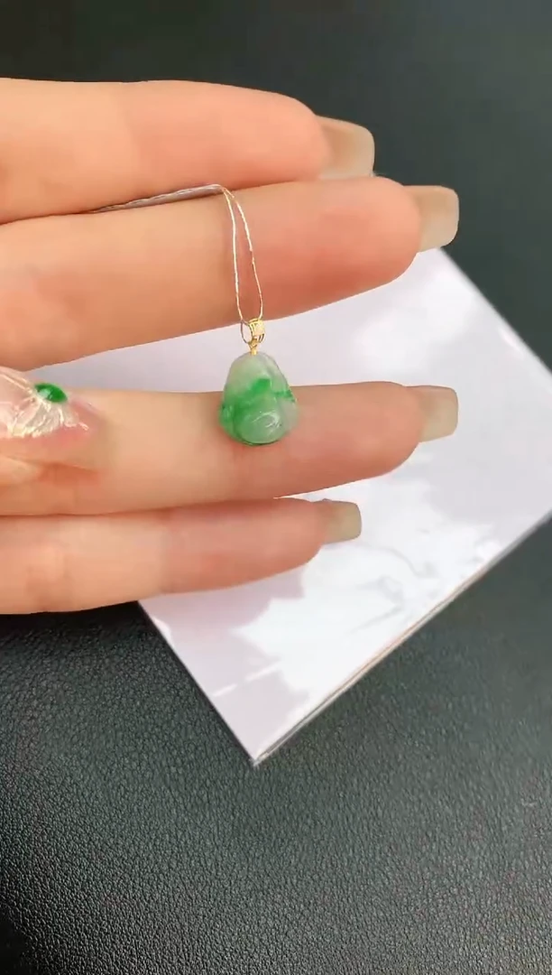 【闪购商品】翡翠颈饰18K金镶嵌赠礼盒证书 珍珍