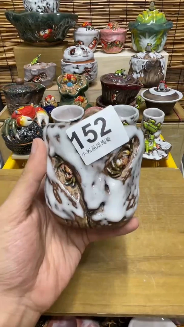 亲**猪152精美粗陶手工柴烧