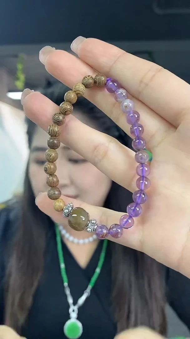 水晶手链未镶嵌多样性发其一颜色微差