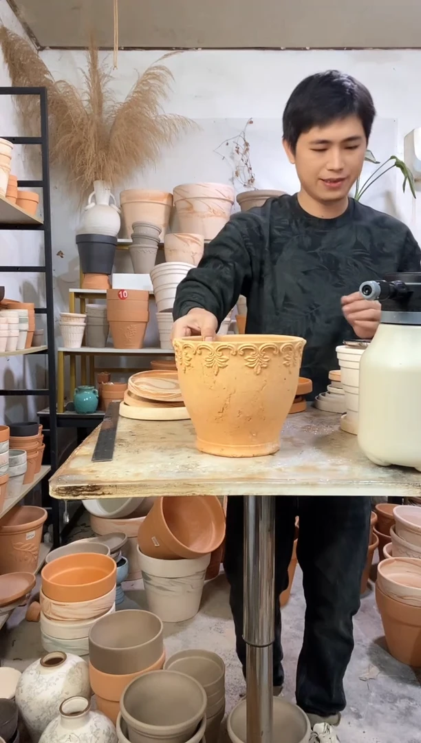 瑕疵无售后20*17红陶 1盆无托