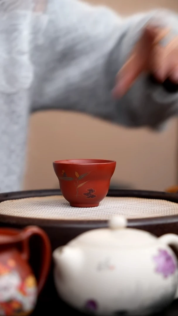 茶壶紫砂朱泥葫芦小杯金竹