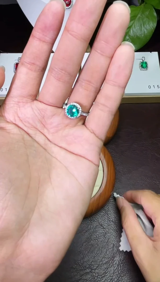 合金合成钻石帕拉伊巴戒指