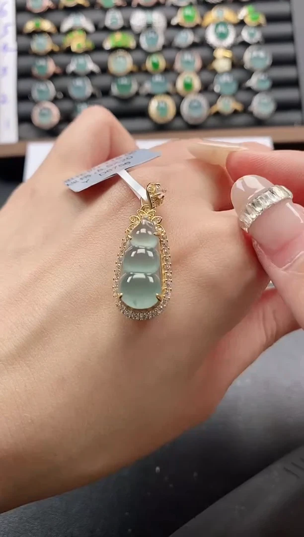 银S925镶嵌戒指翡翠51511