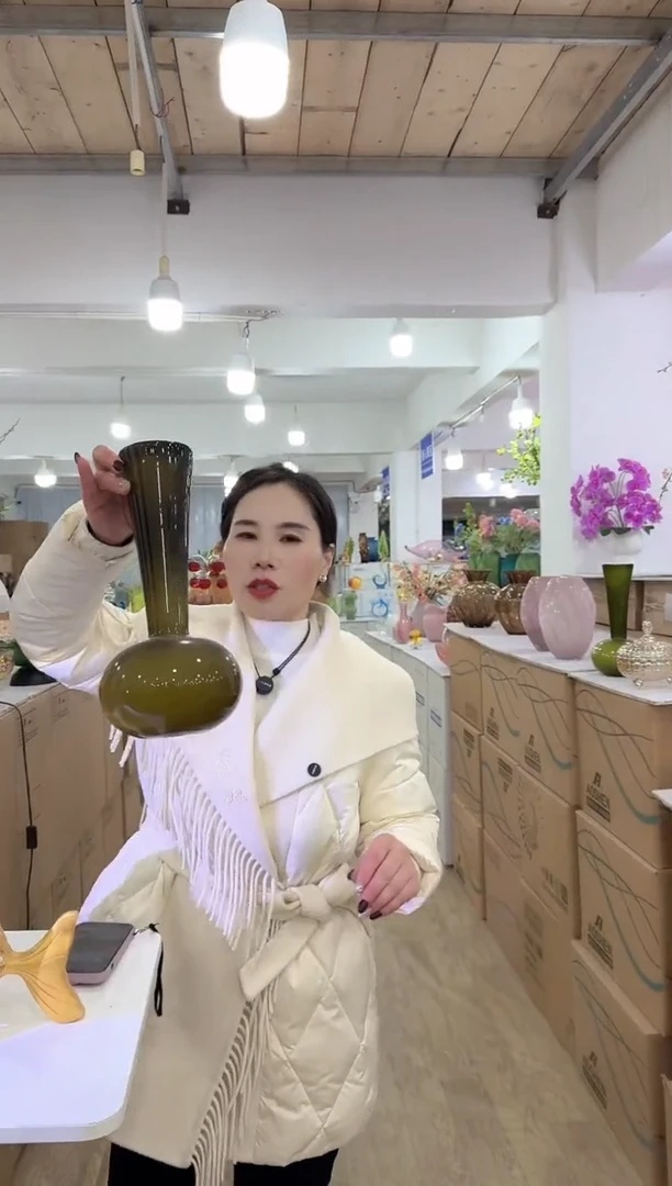 【闪购商品】无铅玻璃美全花器-s-早16