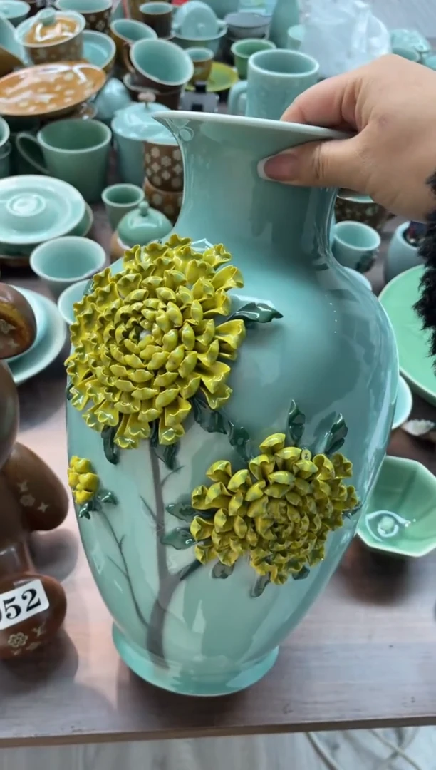 慧仙青瓷全手花瓣磕碰特价福利 微瑕 慧仙青瓷