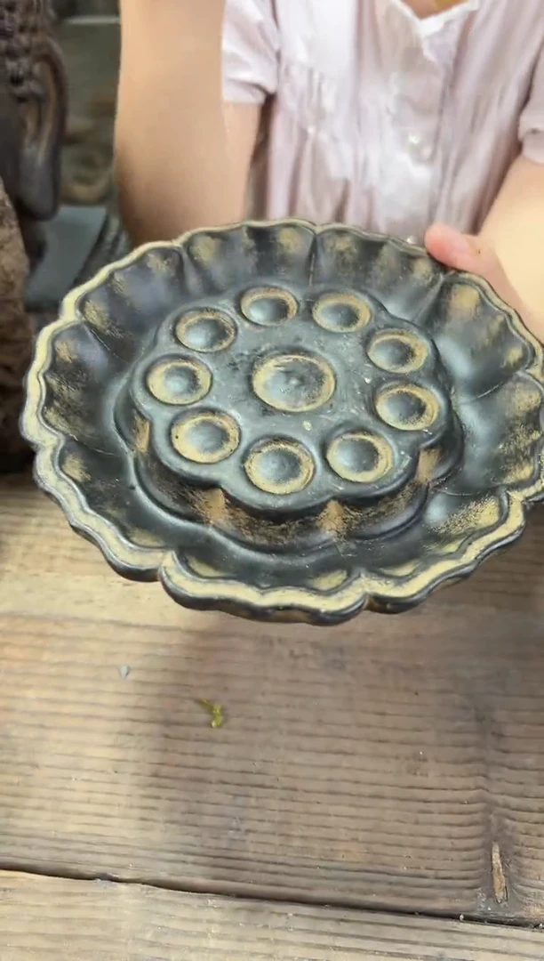 陶土【火山泥】莲蓬壶承