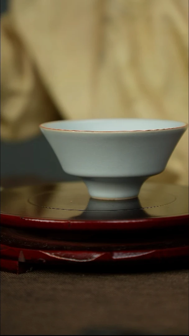 微微瑕 竹节斗笠  无底款