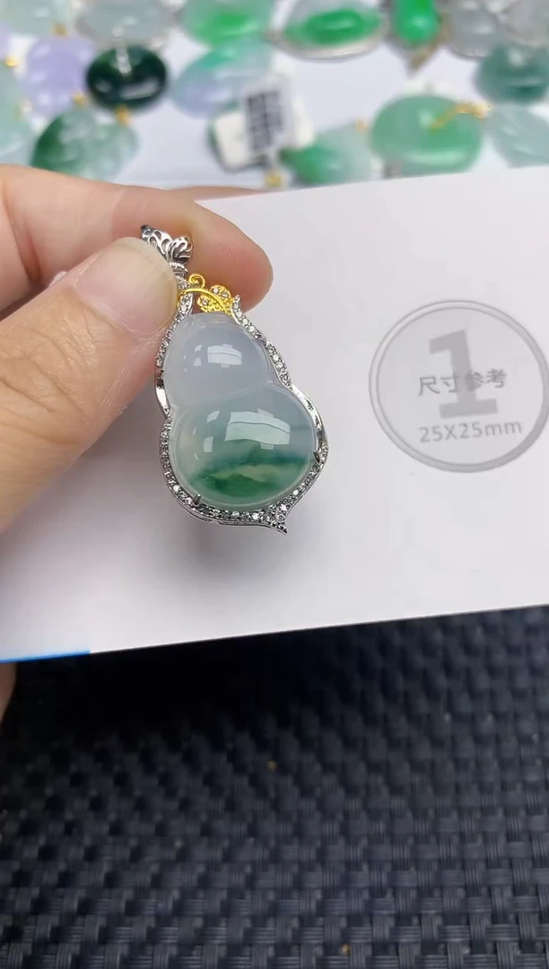 颈饰未镶嵌翡翠天然缅甸A货翡翠百元以上9元证书费自理