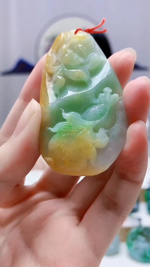 未镶嵌定制翡翠4852zm-毛货挂件5