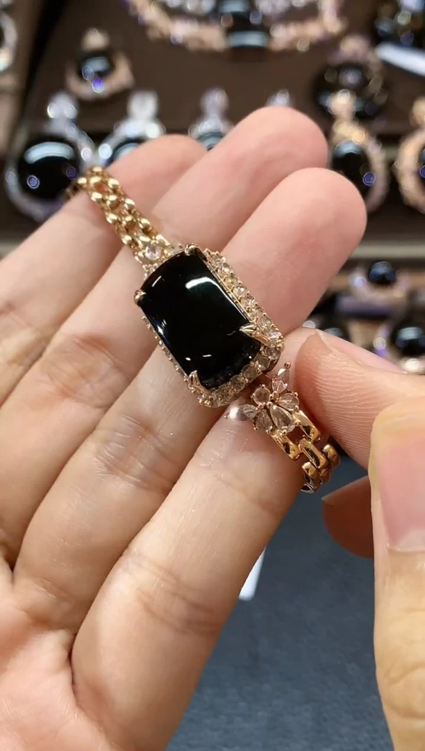 18K金镶嵌手链翡翠C222 无鉴赏