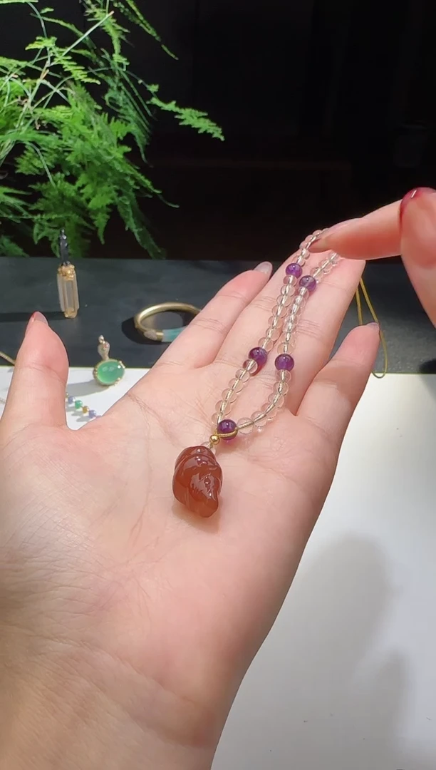 玛瑙/玉髓挂件未镶嵌【鑫鑫】