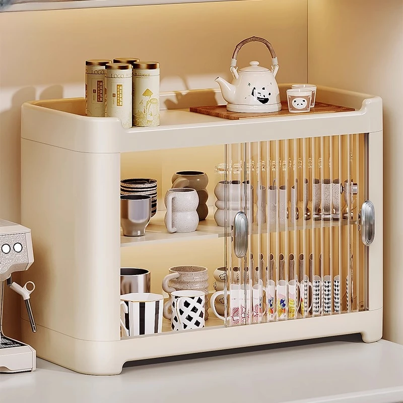 杯架收纳置物架防尘水杯茶杯咖啡杯餐边柜收纳神器高级感轻奢杯柜