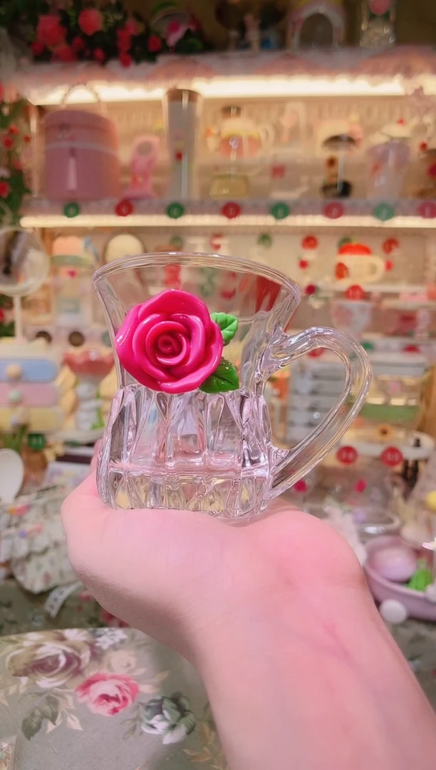 玫瑰花宽口杯——手工制作品质好！