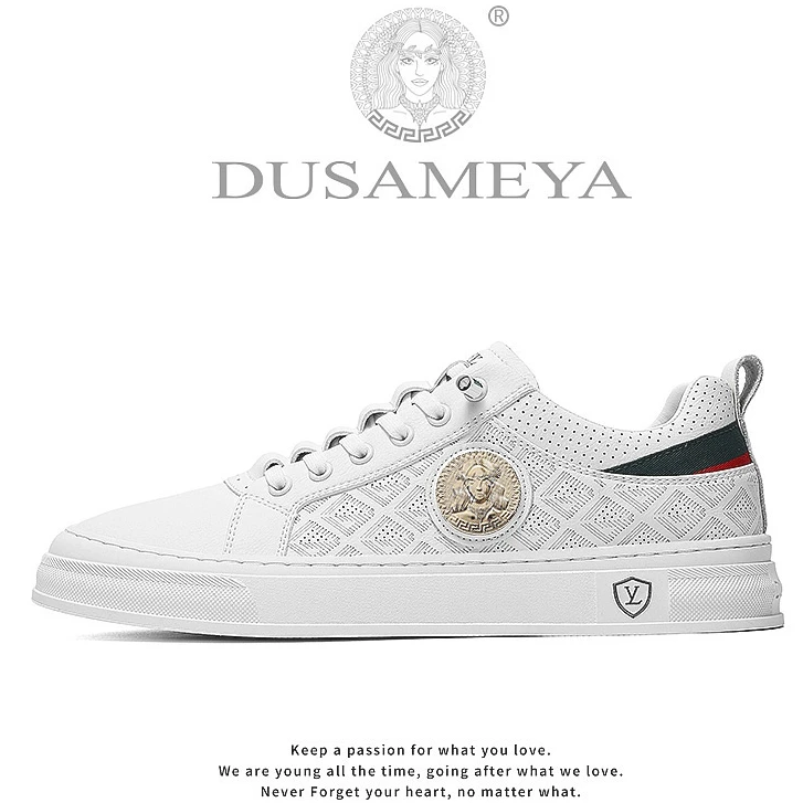 DUSAMEYA/杜莎米娅奢品男鞋轻奢休闲百搭潮鞋高端运动透气板鞋