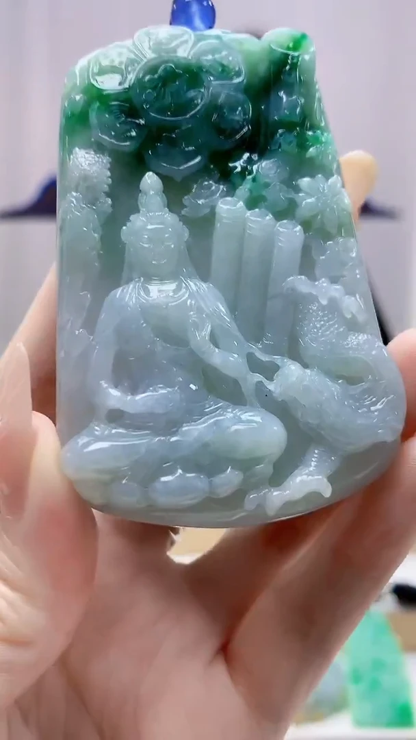 未镶嵌定制翡翠4829DD-毛货挂件142