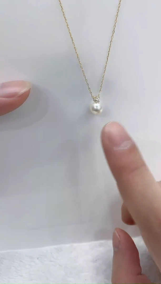 【闪购商品】海水珍珠吊坠(赠链)18K金镶嵌海水珍珠吊坠