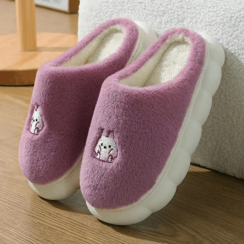 棉拖鞋男女防滑冬天室内居家居加绒保暖毛毛厚底防摔踩屎男童月子