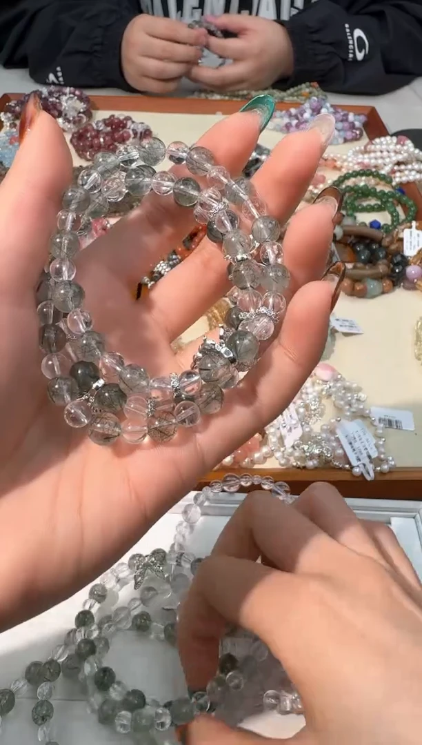 【闪购商品】水晶手链未镶嵌A018绿发白水款