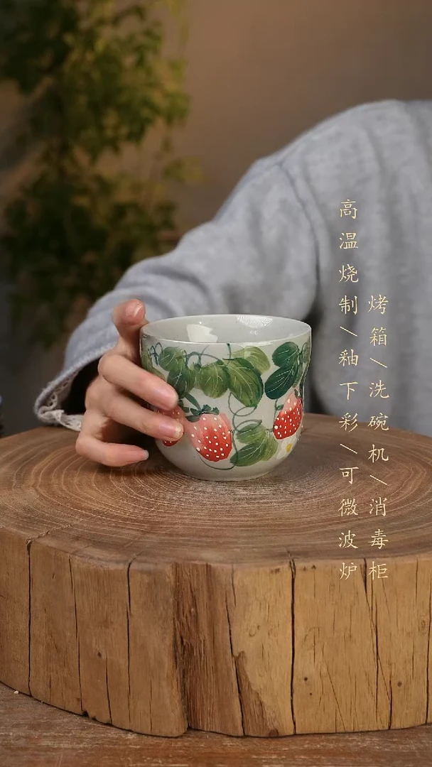 碗瓷景德镇手工手绘高温瓷釉下彩