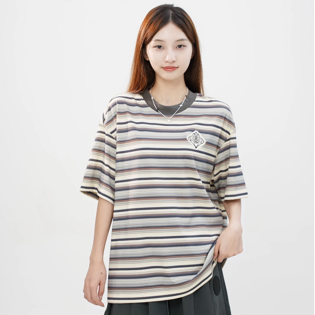 PALLADIUM帕拉丁男女同款上衣休闲鸢尾花图案设计短袖T恤1010907