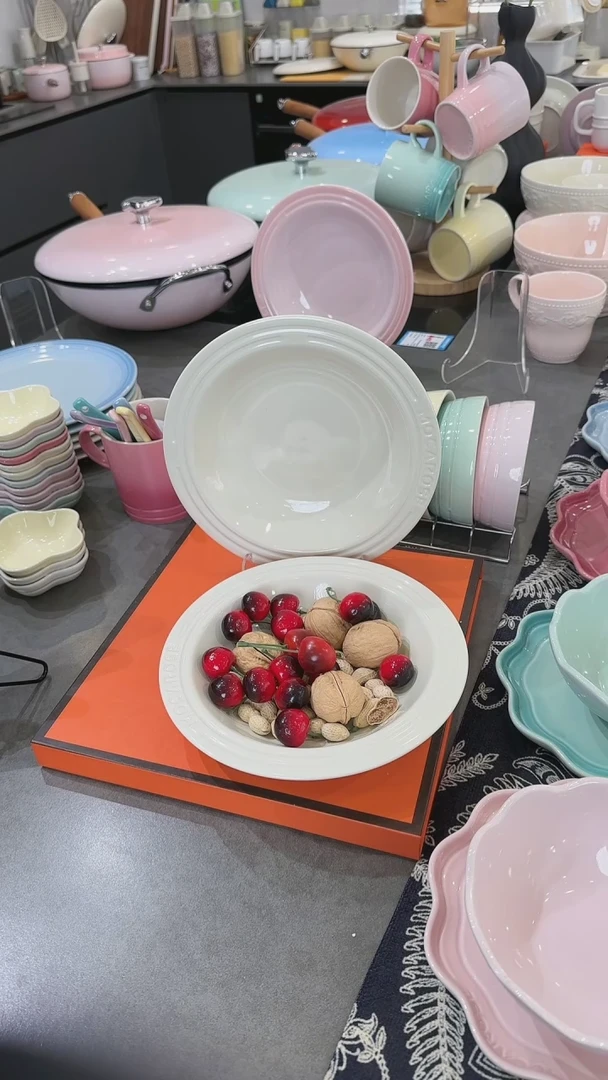 【闪购商品】瓷【2个装】奶油白草帽盘-20cm