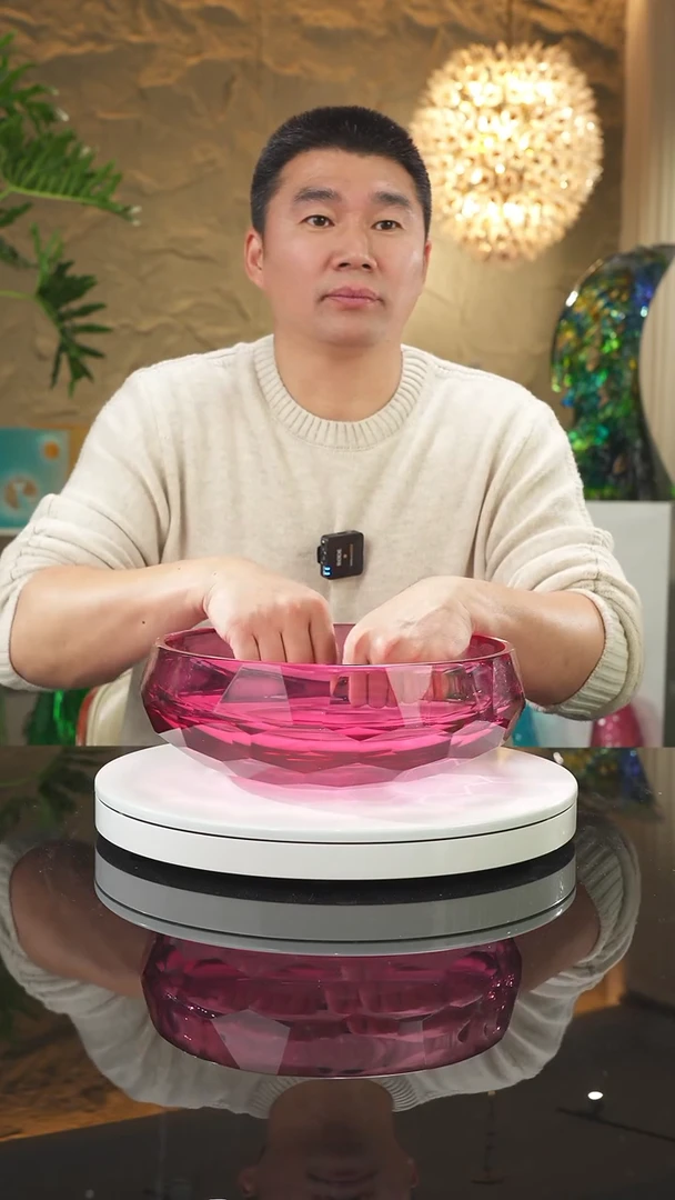 【闪购商品】摆件金红切面果碗