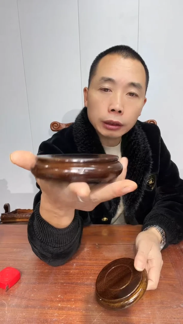 木买一送一非花整木黑圆11*12*2.6 独圆