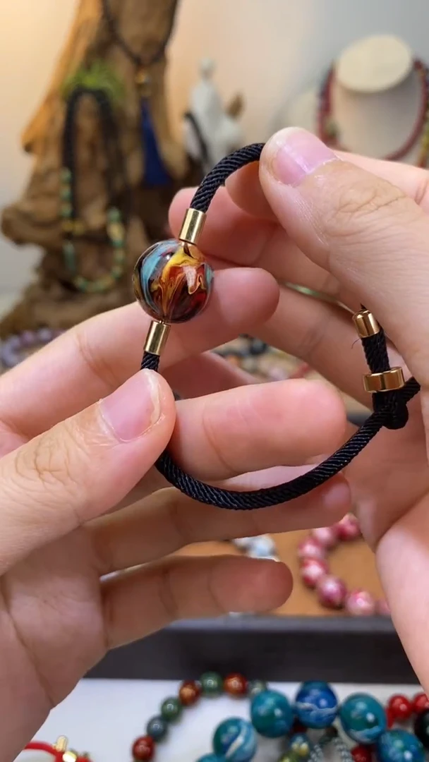 5非遗大漆1.5单珠手绳花脸