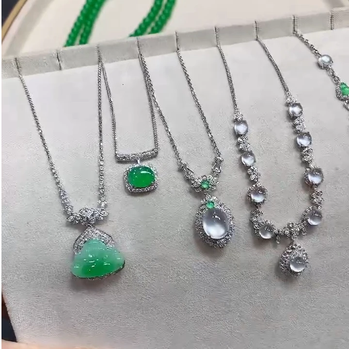 翡翠套链1件-18K金-多样性发货只发一件-W11-BK|CXQ21