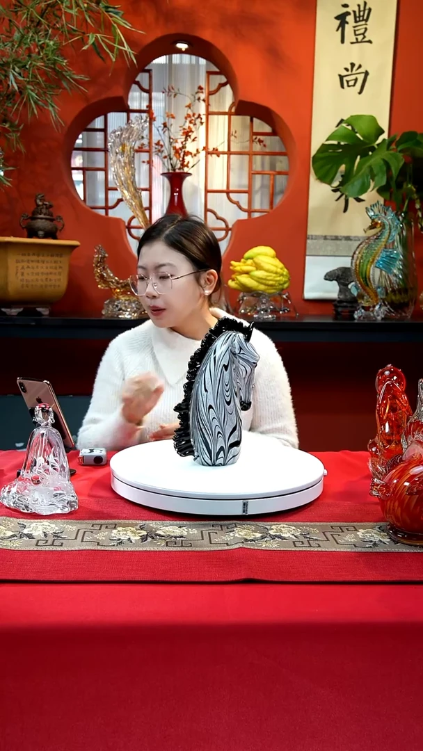 手工艺品琉璃斑马首