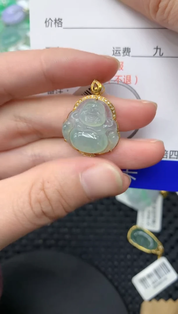 【闪购商品】翡翠颈饰18K金镶嵌111111111